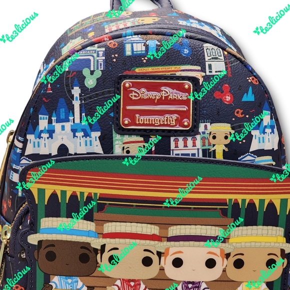 DISNEY PARKS DAPPER DANS LOUNGEFLY BACKPACK - Picture 2 of 8